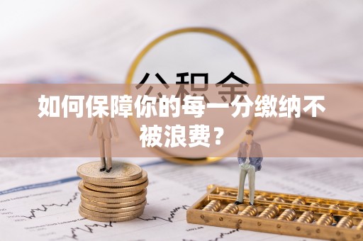 西螺如何保障你的每一分缴纳不被浪费？