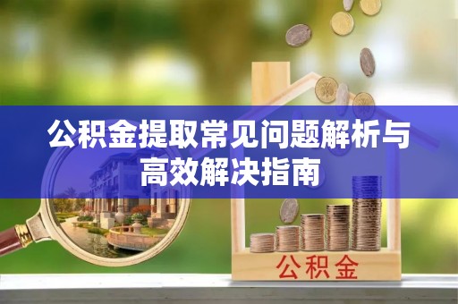 西螺公积金提取常见问题解析与高效解决指南