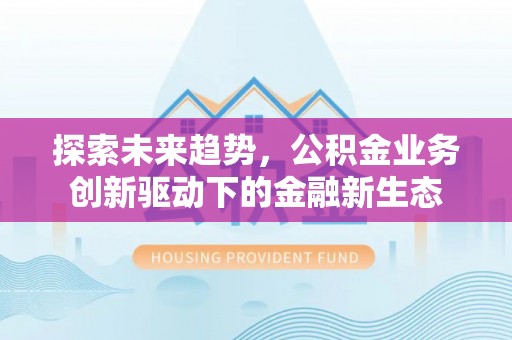 西螺探索未来趋势，公积金业务创新驱动下的金融新生态
