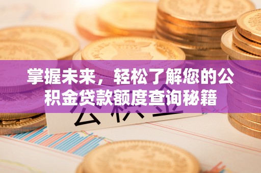 西螺掌握未来，轻松了解您的公积金贷款额度查询秘籍