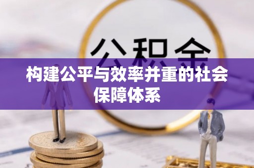 西螺构建公平与效率并重的社会保障体系