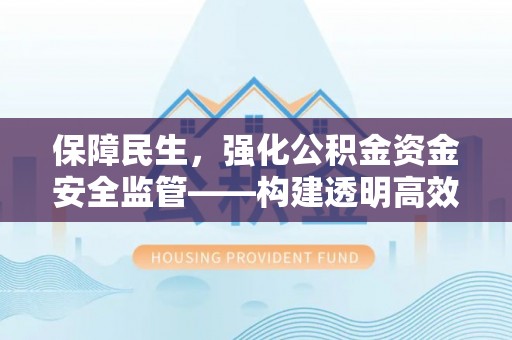 西螺保障民生，强化公积金资金安全监管——构建透明高效的管理体系