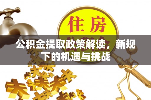 西螺公积金提取政策解读，新规下的机遇与挑战