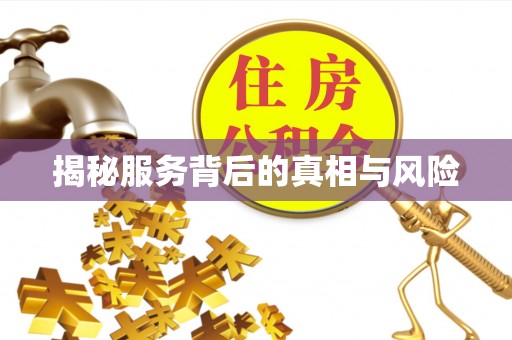 西螺揭秘服务背后的真相与风险